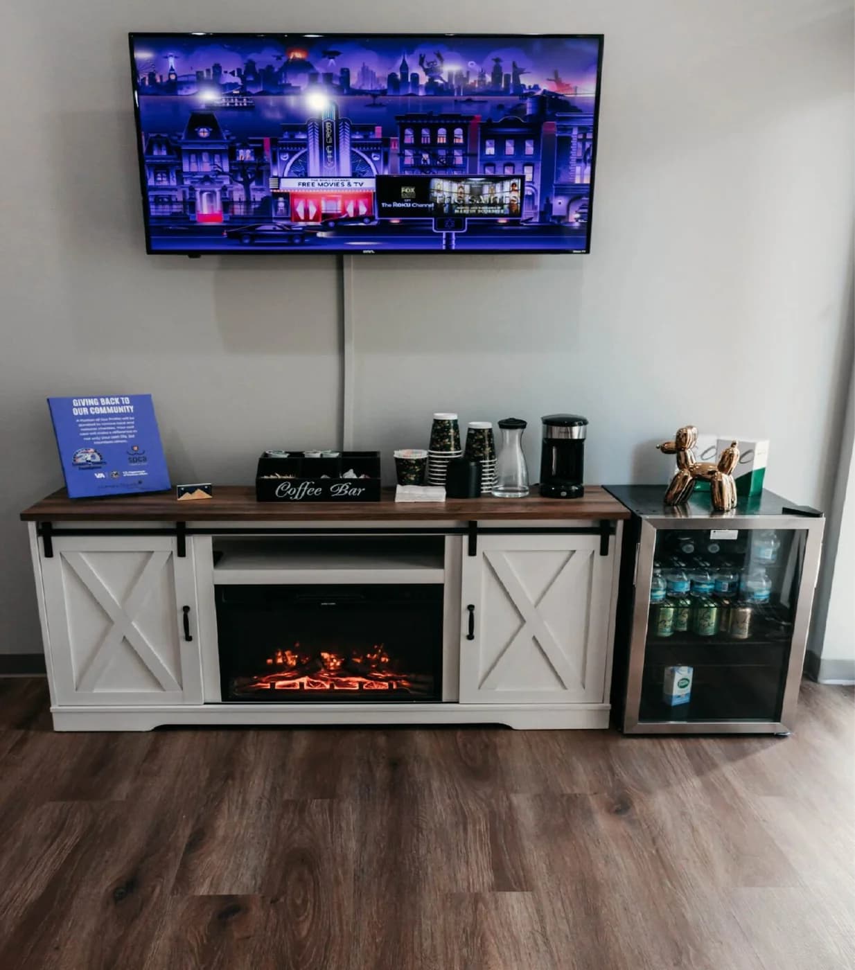Coffee bar in the reception area